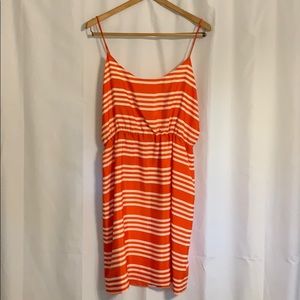 Summery J Crew orange and white dress!